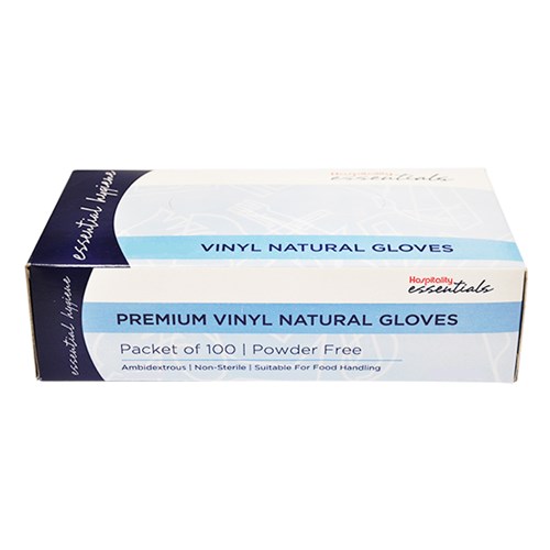 Premium Vinyl Gloves Powder Free Clear XLarge